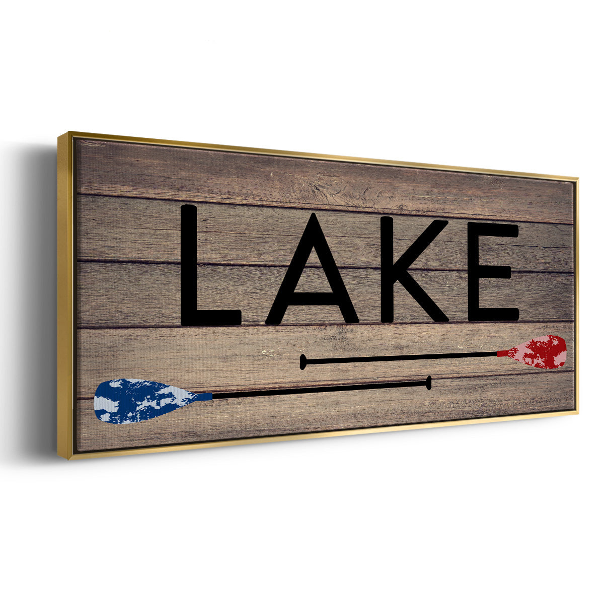 Lake Paddles - Floater Framed Canvas Print