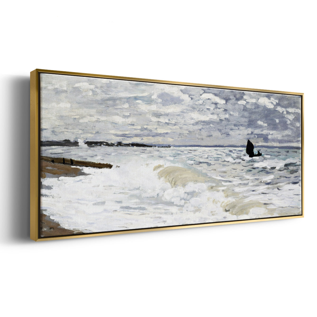 The Sea at Le Havre, 1868 - Floater Framed Canvas Print