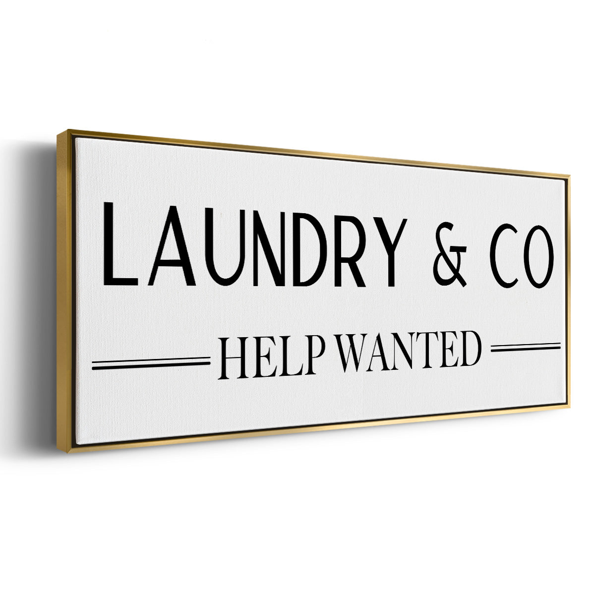 Help Wanted - Floater Framed Canvas Print