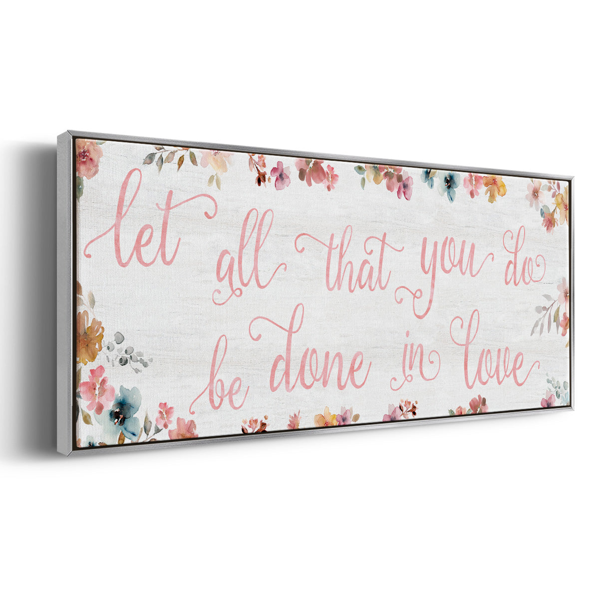 Done In Love - Floater Framed Canvas Print