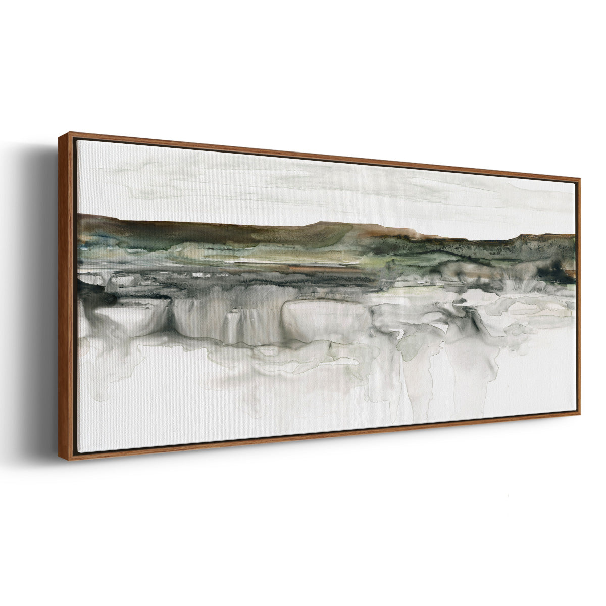 River Flow - Floater Framed Canvas Print