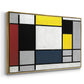Composition with Yellow, Red, Black, Blue, and Gray, 1920 - Floater Framed Canvas Print