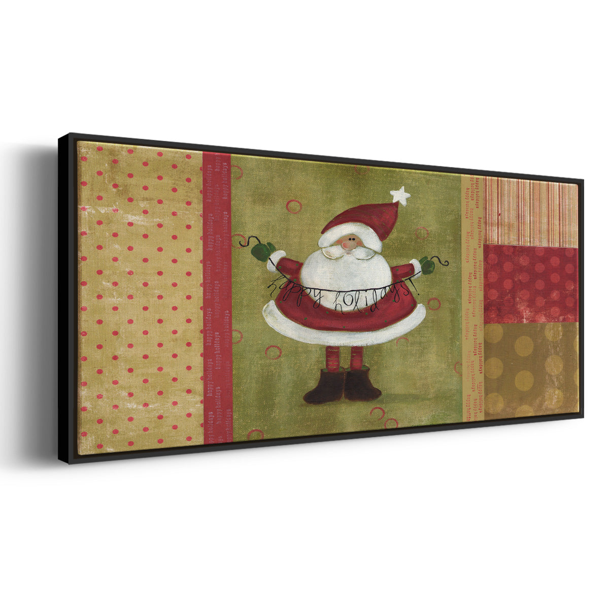 Holiday Santa - Floater Framed Canvas Print