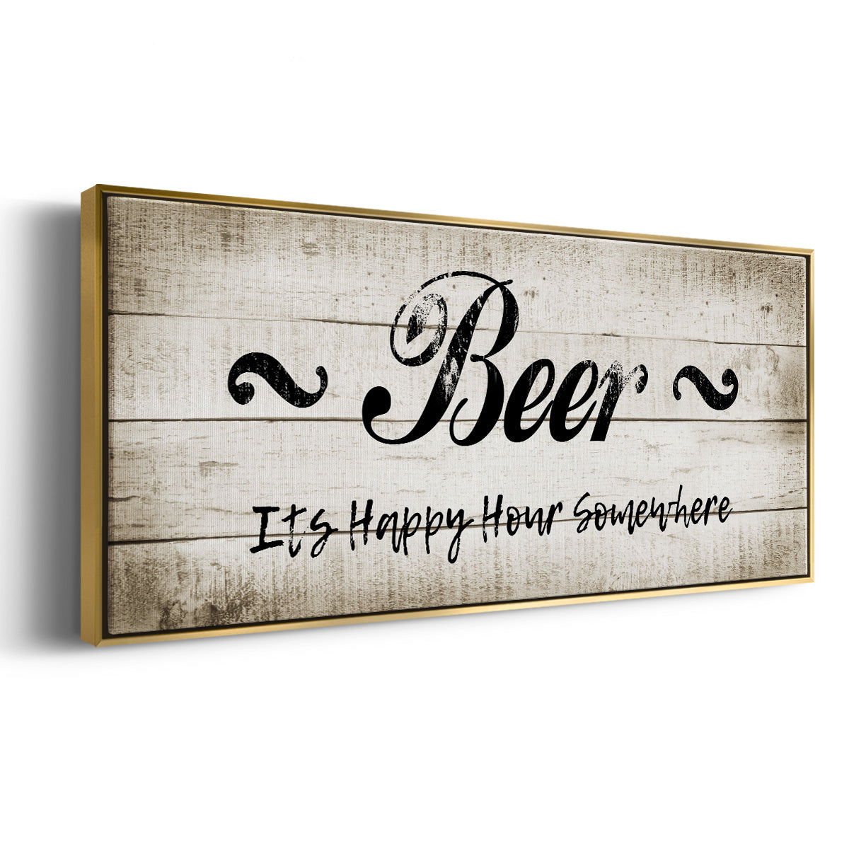 Beer Happy Hour - Floater Framed Canvas Print
