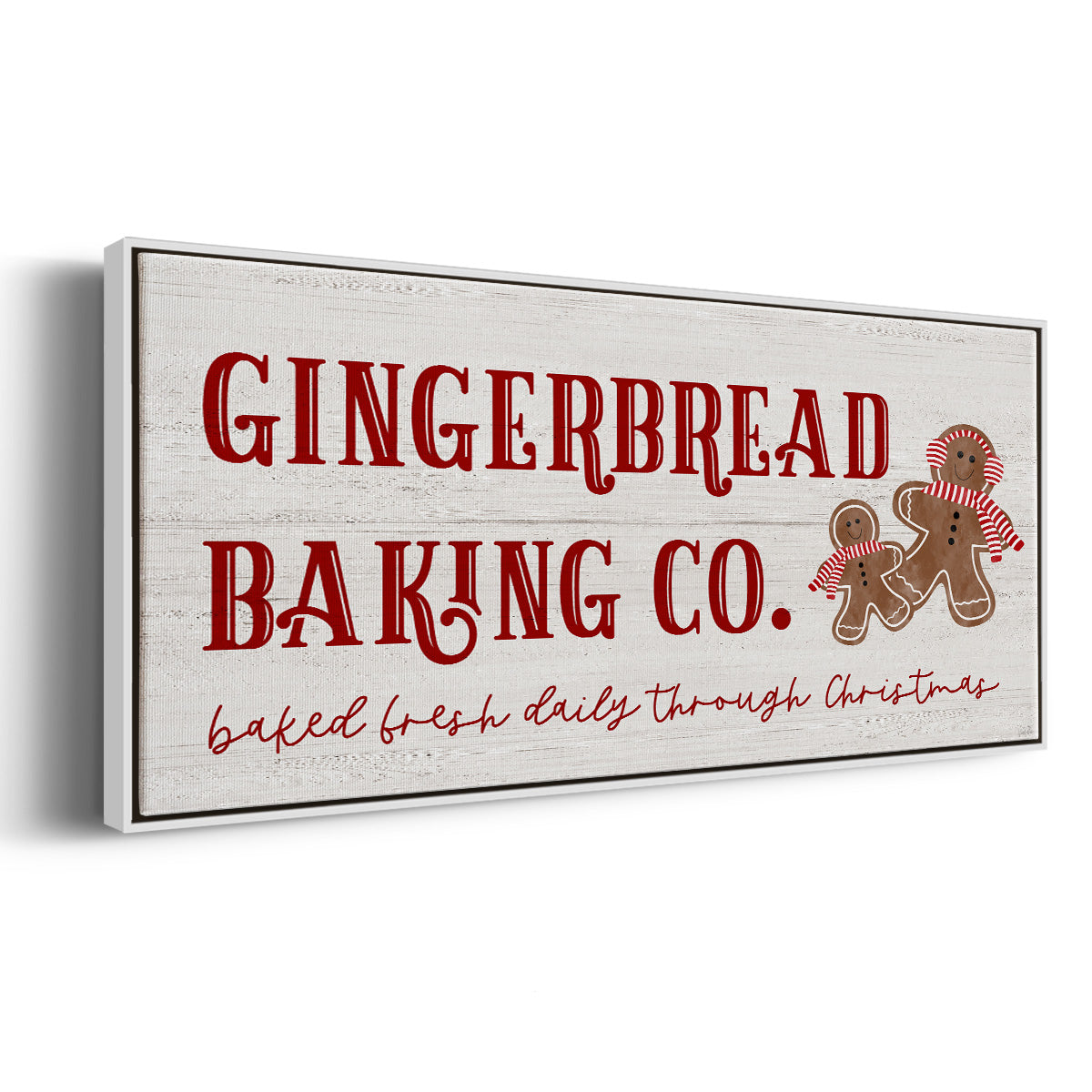 Gingerbread Baking Co - Floater Framed Canvas Print