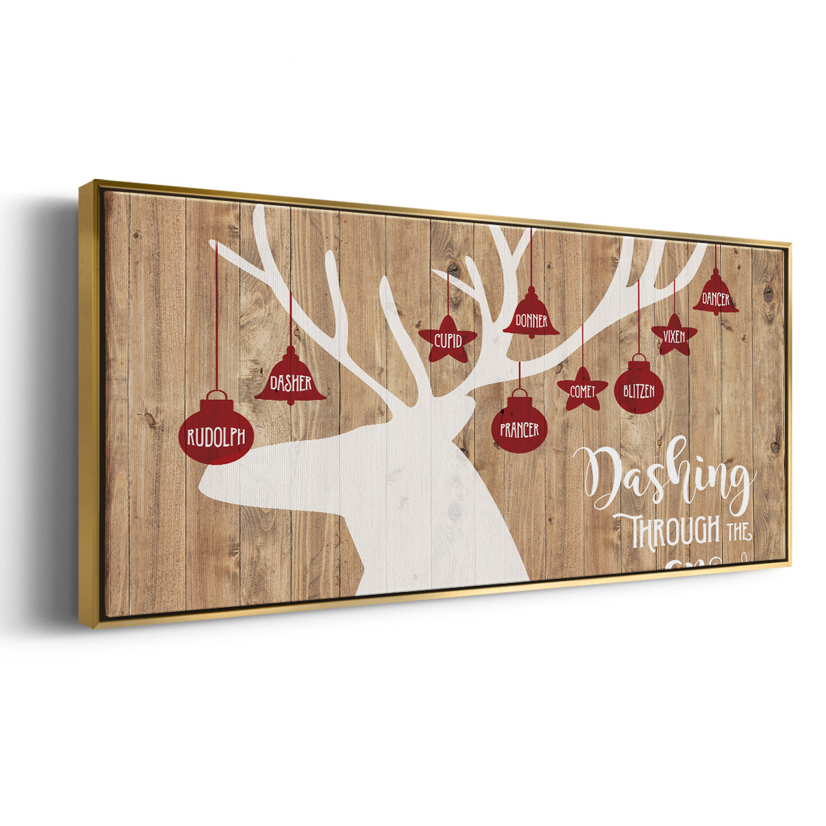 Dashing Through The Snow - Floater Framed Canvas Print
