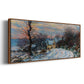 Road to Giverny in Winter, 1885 - Floater Framed Canvas Print