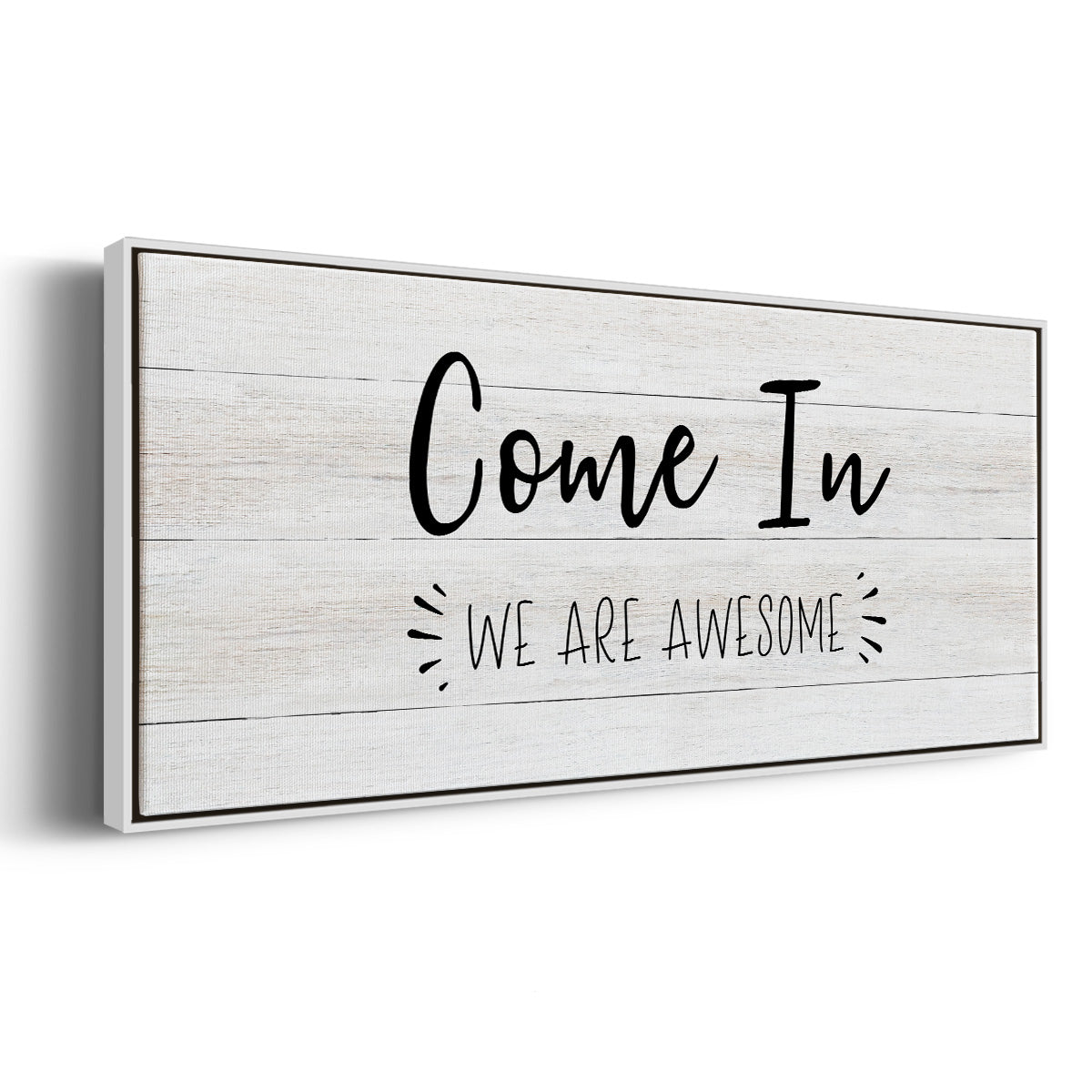 Come In - Floater Framed Canvas Print