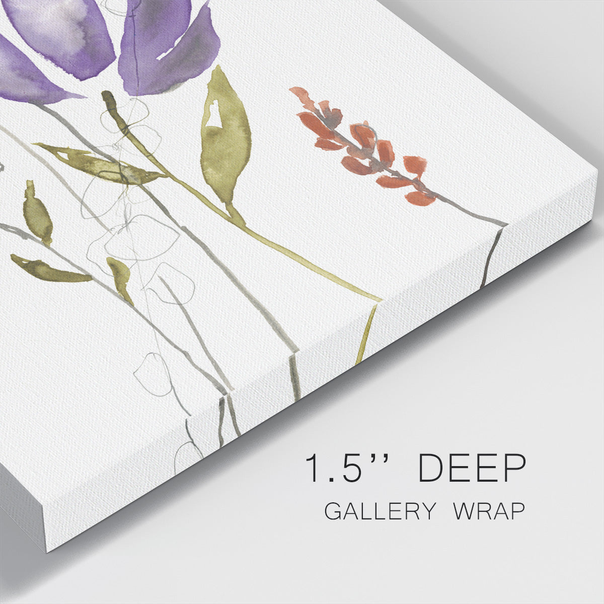 Ultraviolet Bouquet I-Premium Gallery Wrapped Canvas - Ready to Hang