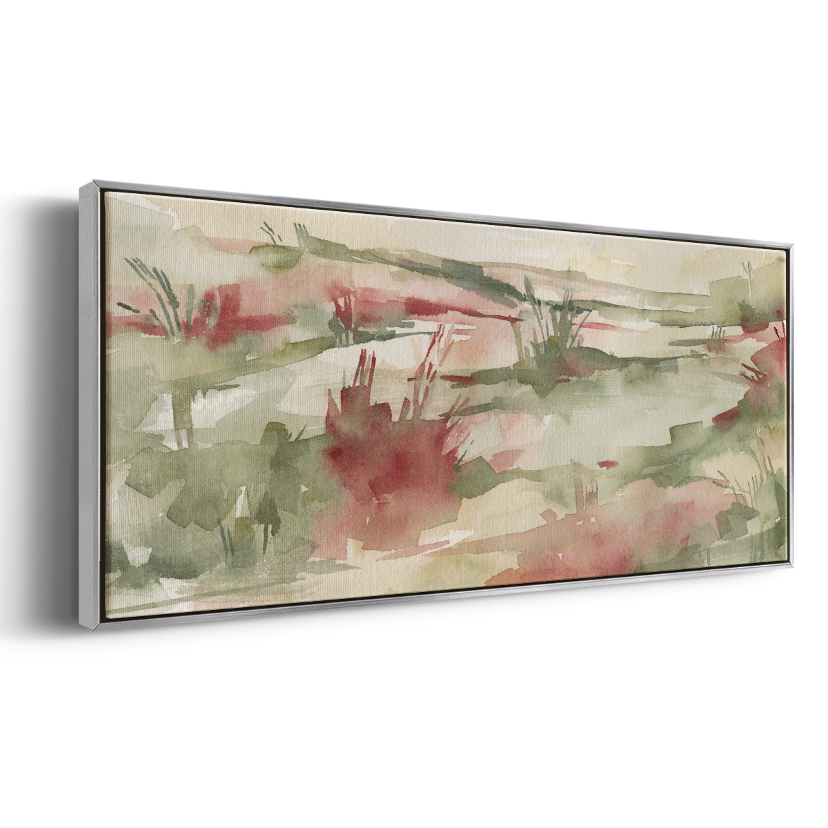 Rust Grasslands II - Floater Framed Canvas Print