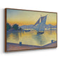 The Port at Sunset, Opus 236, Saint Tropez, 1892 - Floater Framed Canvas Print