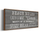 Beach Rules - Floater Framed Canvas Print