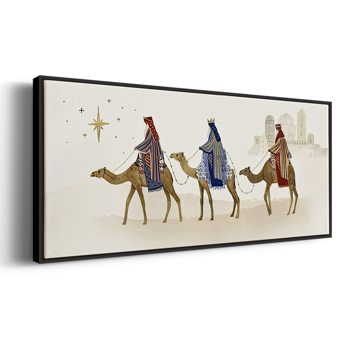 Away in a Manger Collection D - Floater Framed Canvas Print