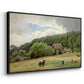 Farm with Grazing Cows (Bondegård med beitende kuer), 1892 - Floater Framed Canvas Print