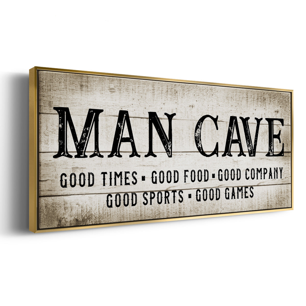 Man Cave Good Times - Floater Framed Canvas Print