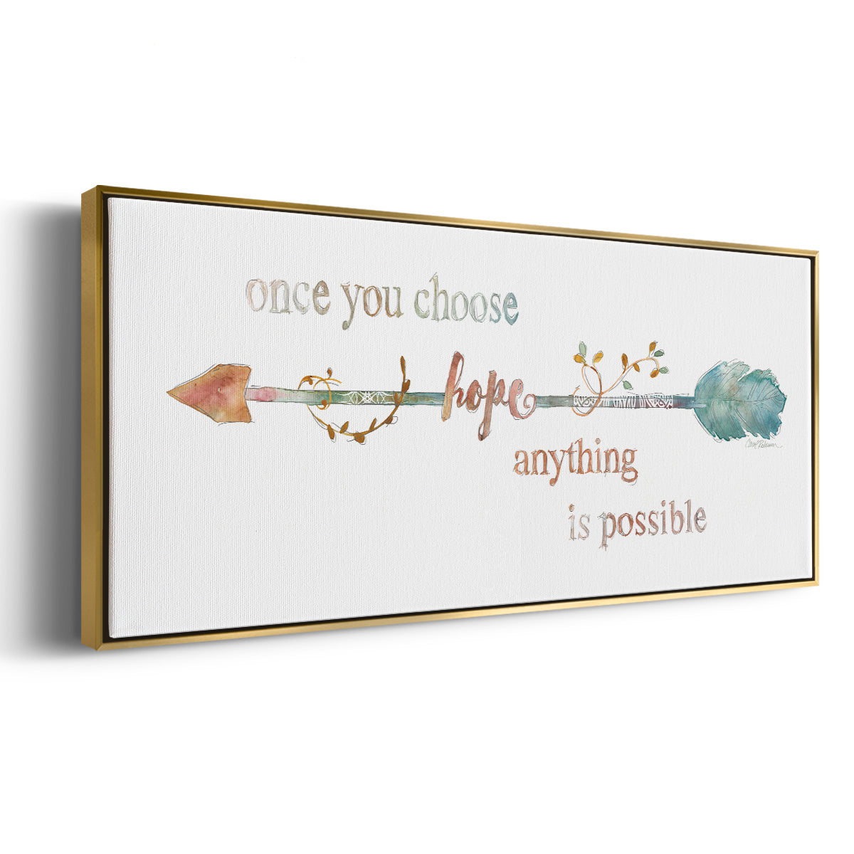 Arrow of Hope - Floater Framed Canvas Print
