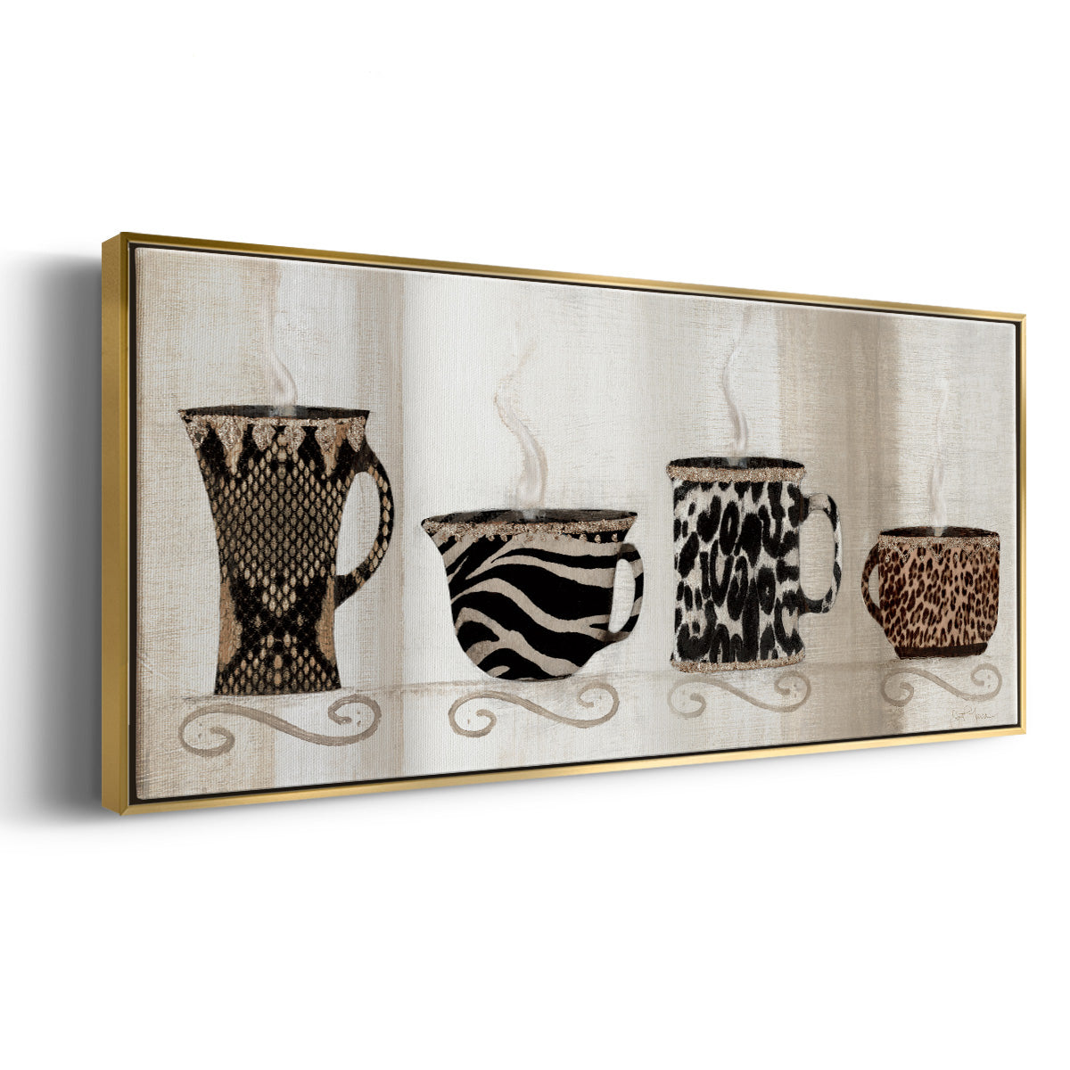 Coffee Skins II - Floater Framed Canvas Print