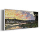 The Seine at Bougival in the Evening, 1870 - Floater Framed Canvas Print