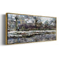 Snow in Vétheuil - Floater Framed Canvas Print