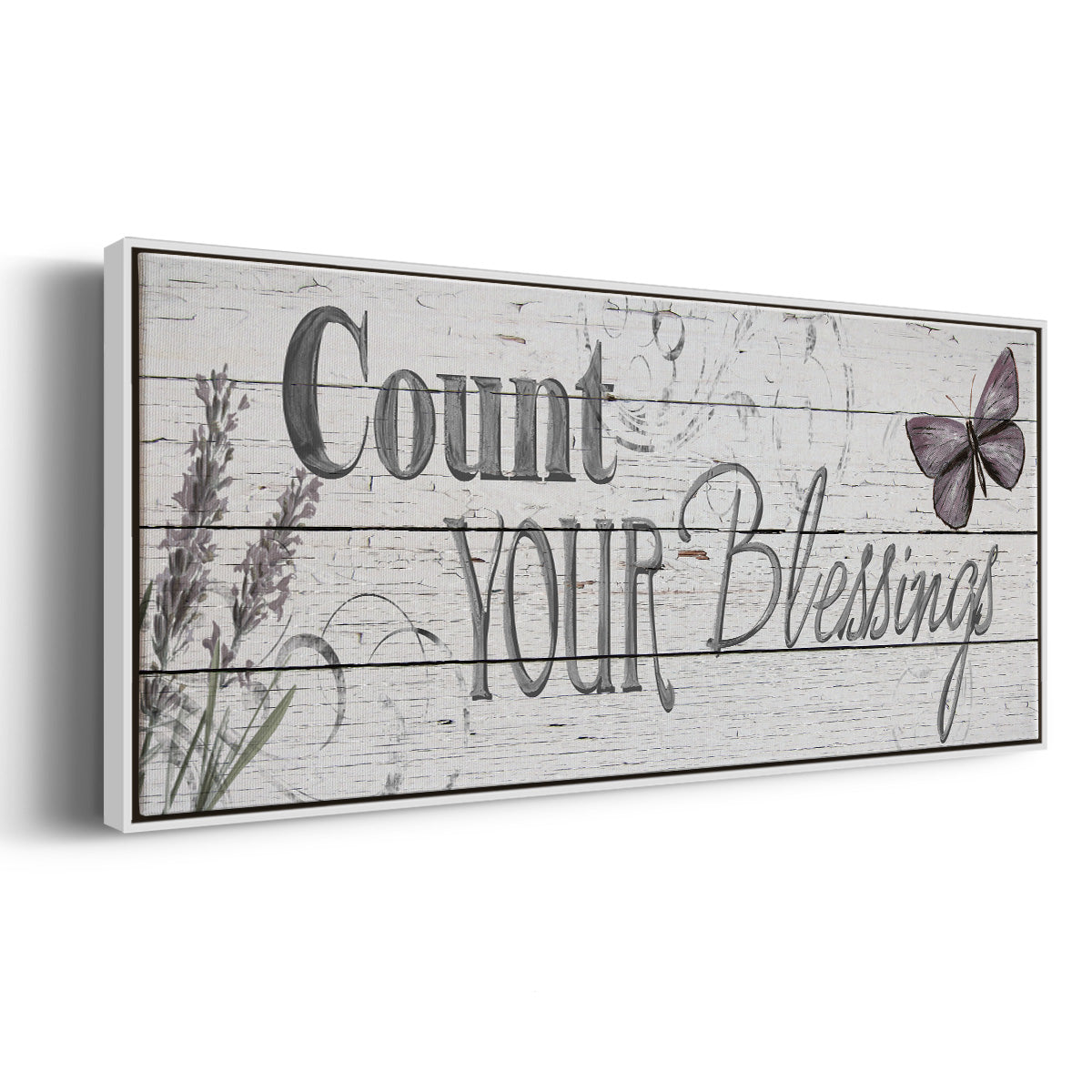 Count Your Blessings - Floater Framed Canvas Print
