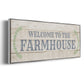 Welcome to the Farmhouse - Floater Framed Canvas Print