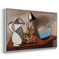 Jug, Candle, and Enamel Pan, 1950 - Floater Framed Canvas Print