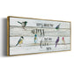 We Live Here - Floater Framed Canvas Print