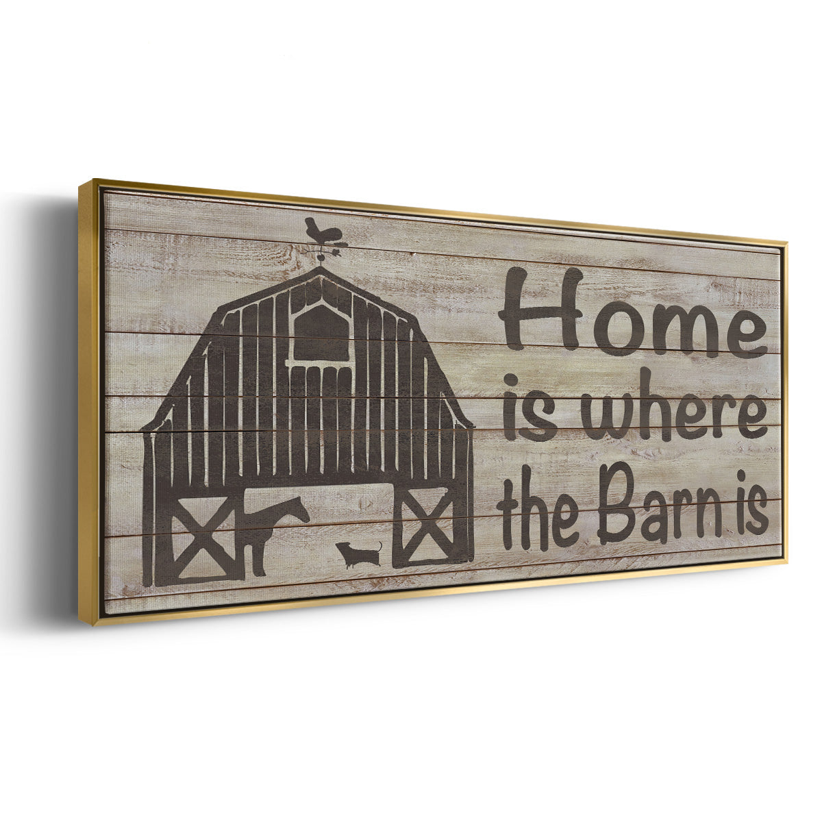 Home & Farm III - Floater Framed Canvas Print