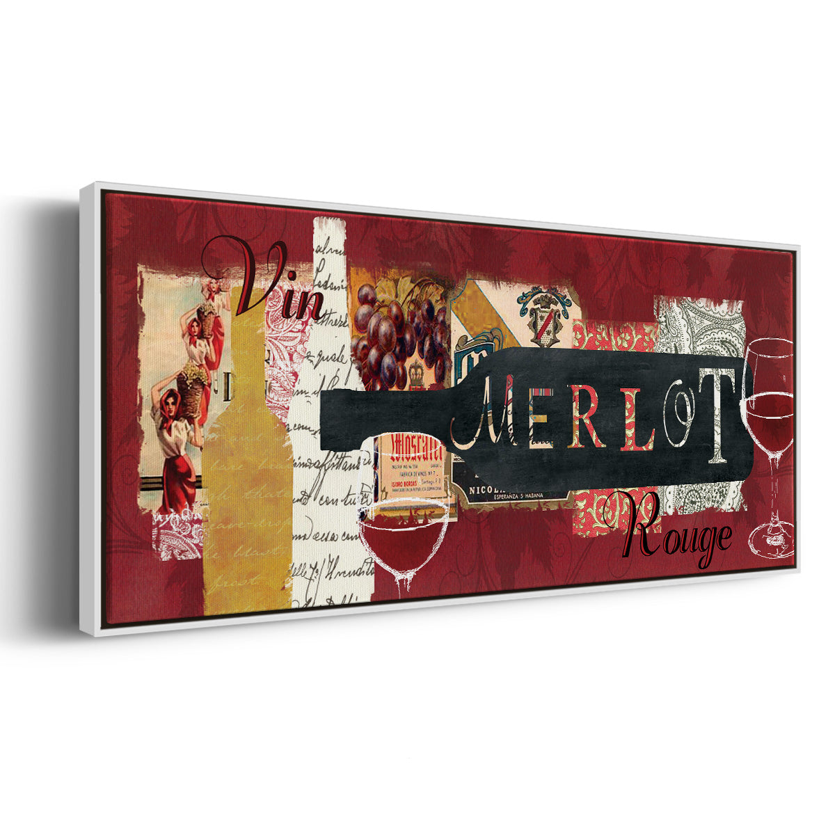 Merlot - Floater Framed Canvas Print