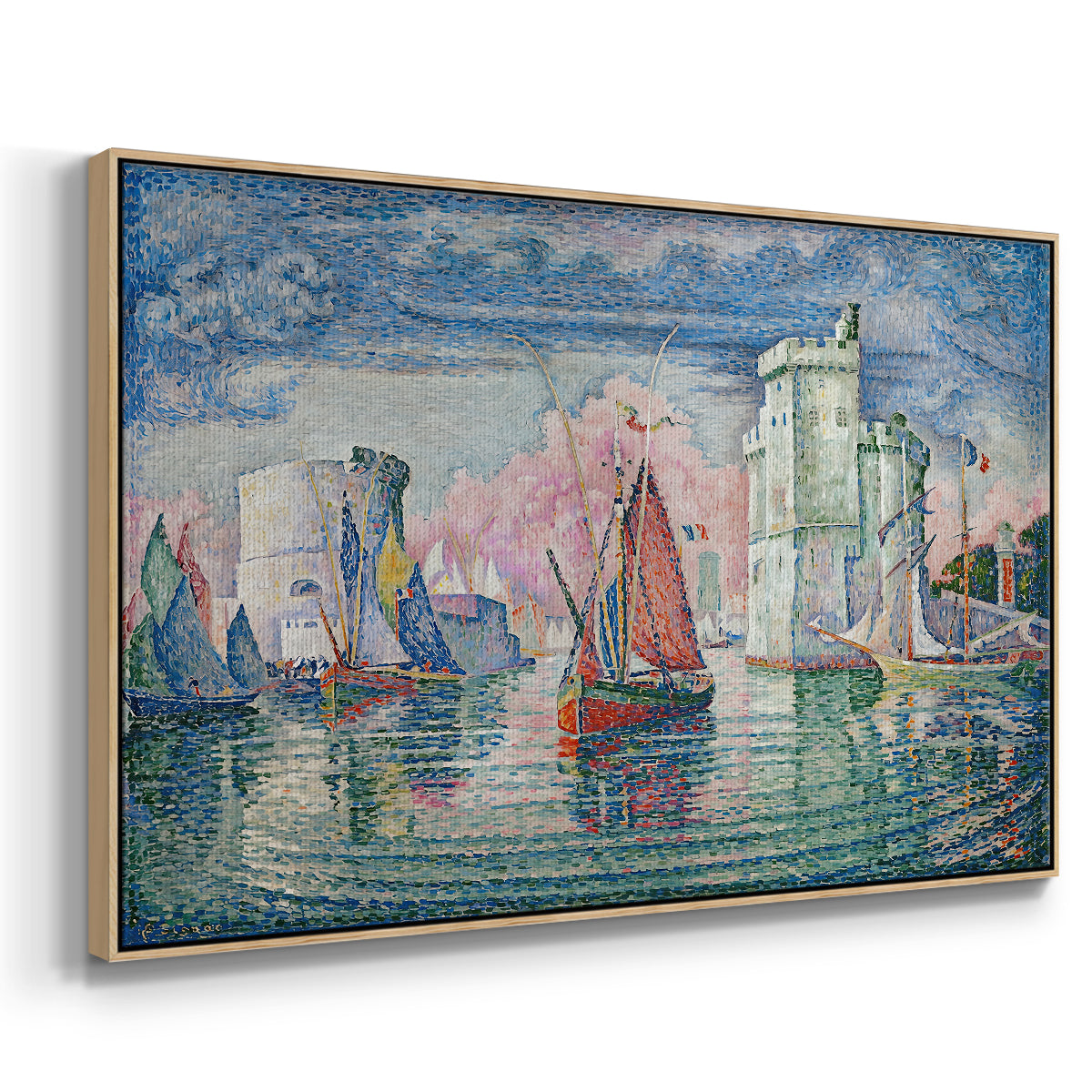Entrance to the Port of La Rochelle, 1921 - Floater Framed Canvas Print