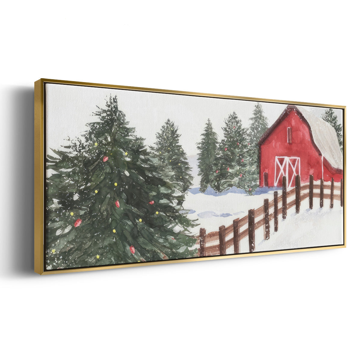 Christmas Time VI - Floater Framed Canvas Print