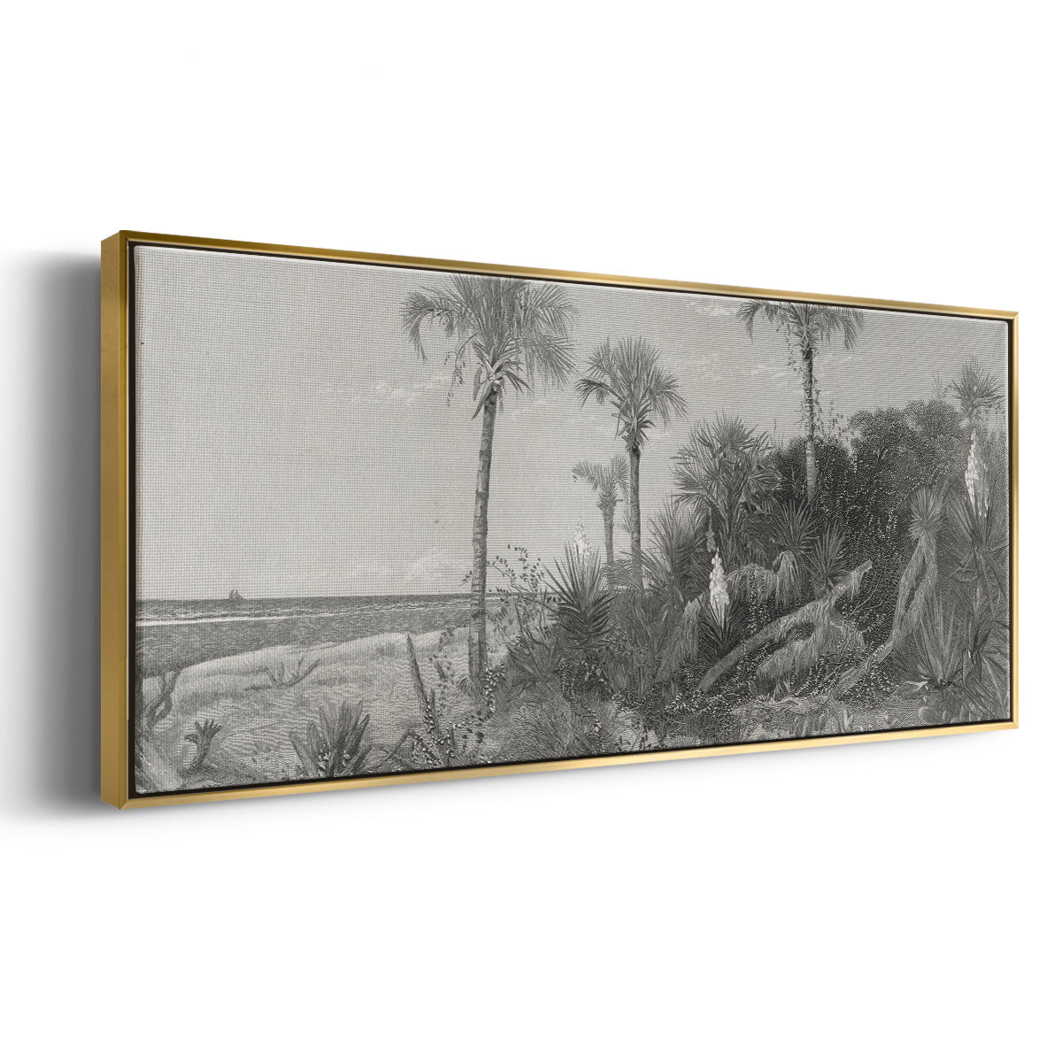 On the Coast of Florida - Floater Framed Canvas Print