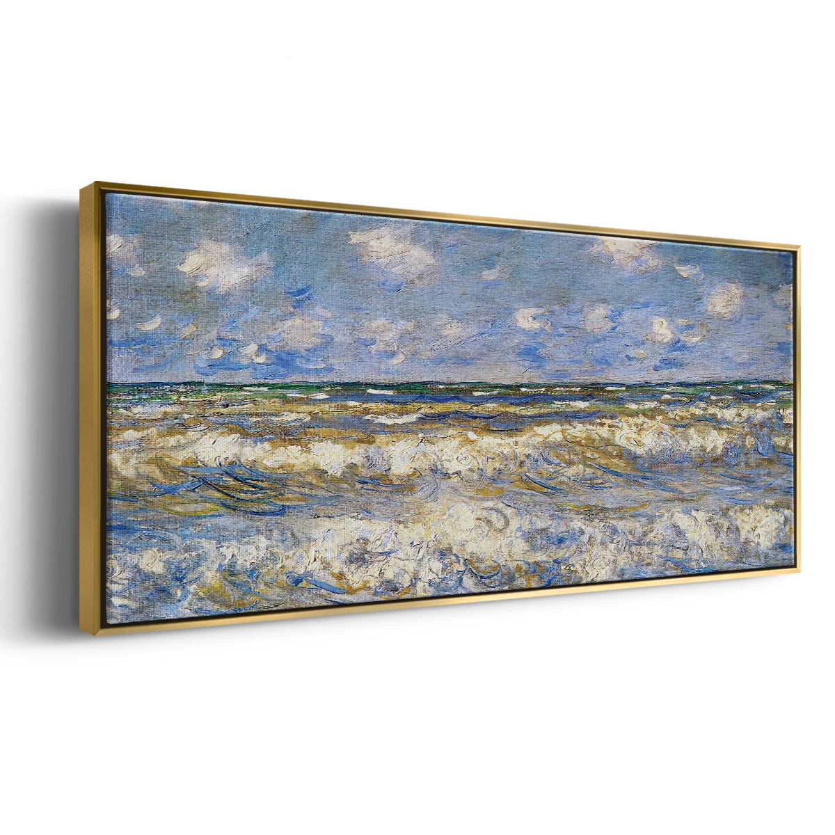 Rough Sea, 1881 - Floater Framed Canvas Print