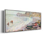 Étretat, the Beach and La Porte d'Amont - Floater Framed Canvas Print