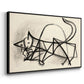 Study of a Cat (Étude de chat), 1946 - Floater Framed Canvas Print