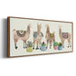 Llama Party - Floater Framed Canvas Print