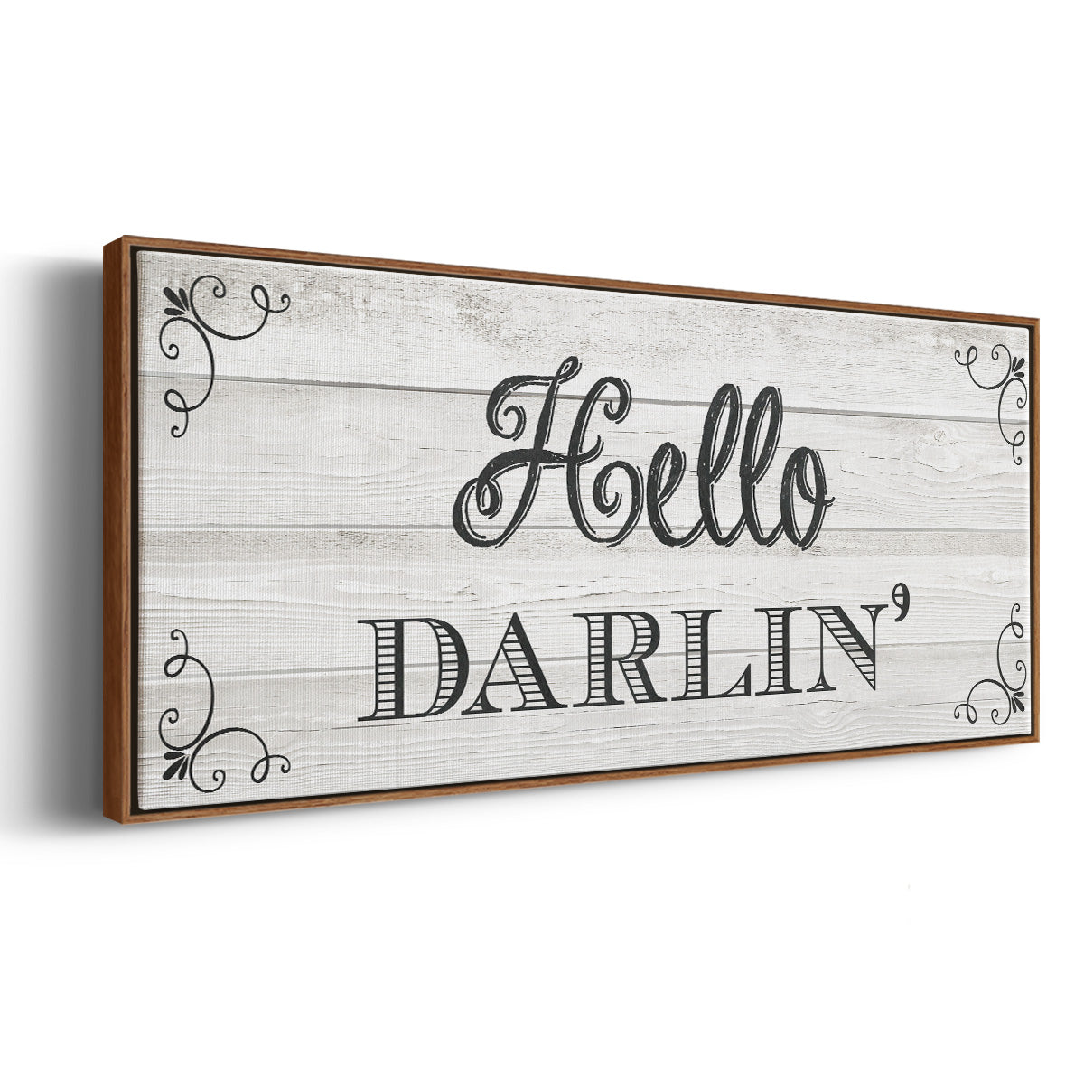 Hello Darlin' - Floater Framed Canvas Print