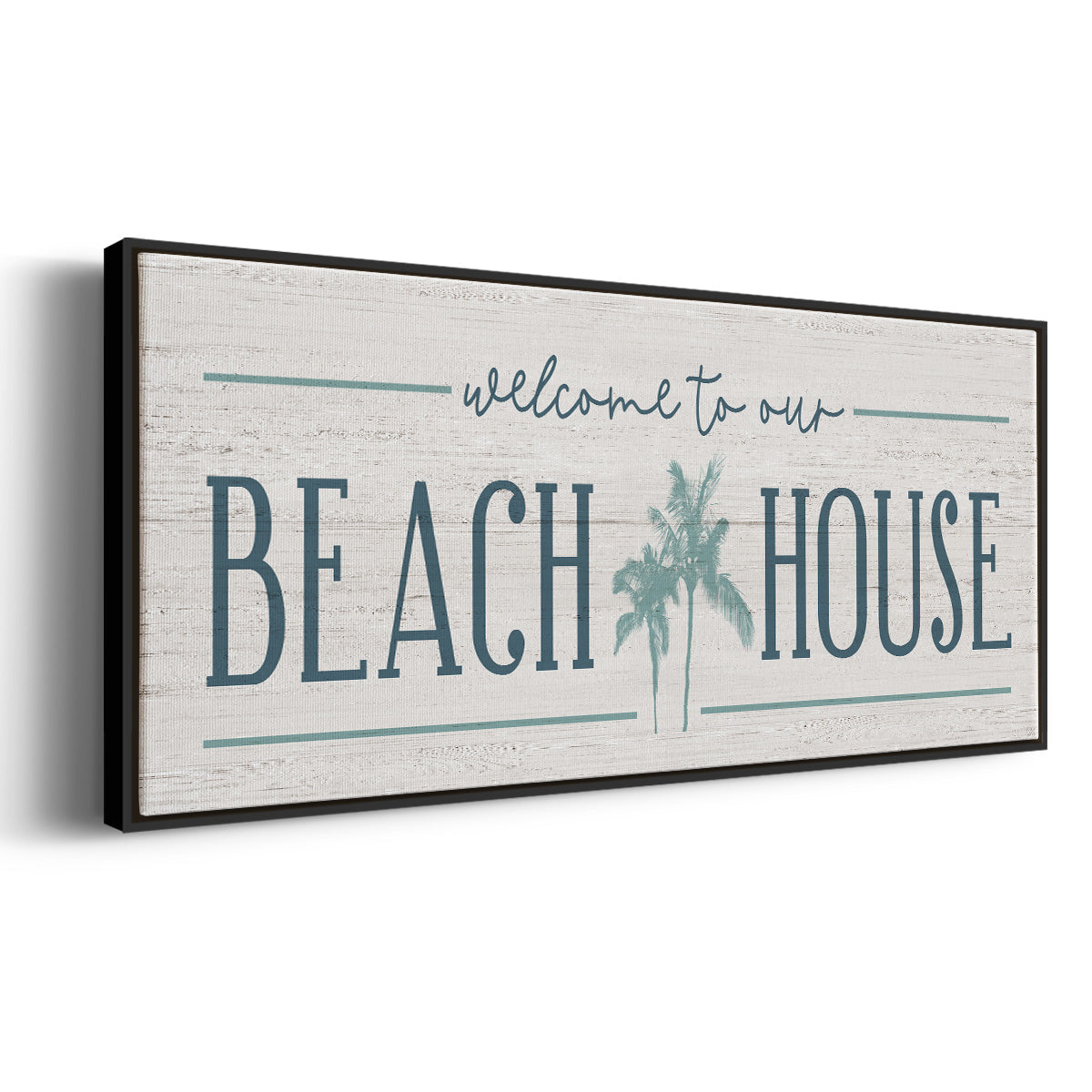 Our Beach House - Floater Framed Canvas Print