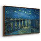 Starry Night Over the Rhône, 1888 - Floater Framed Canvas Print