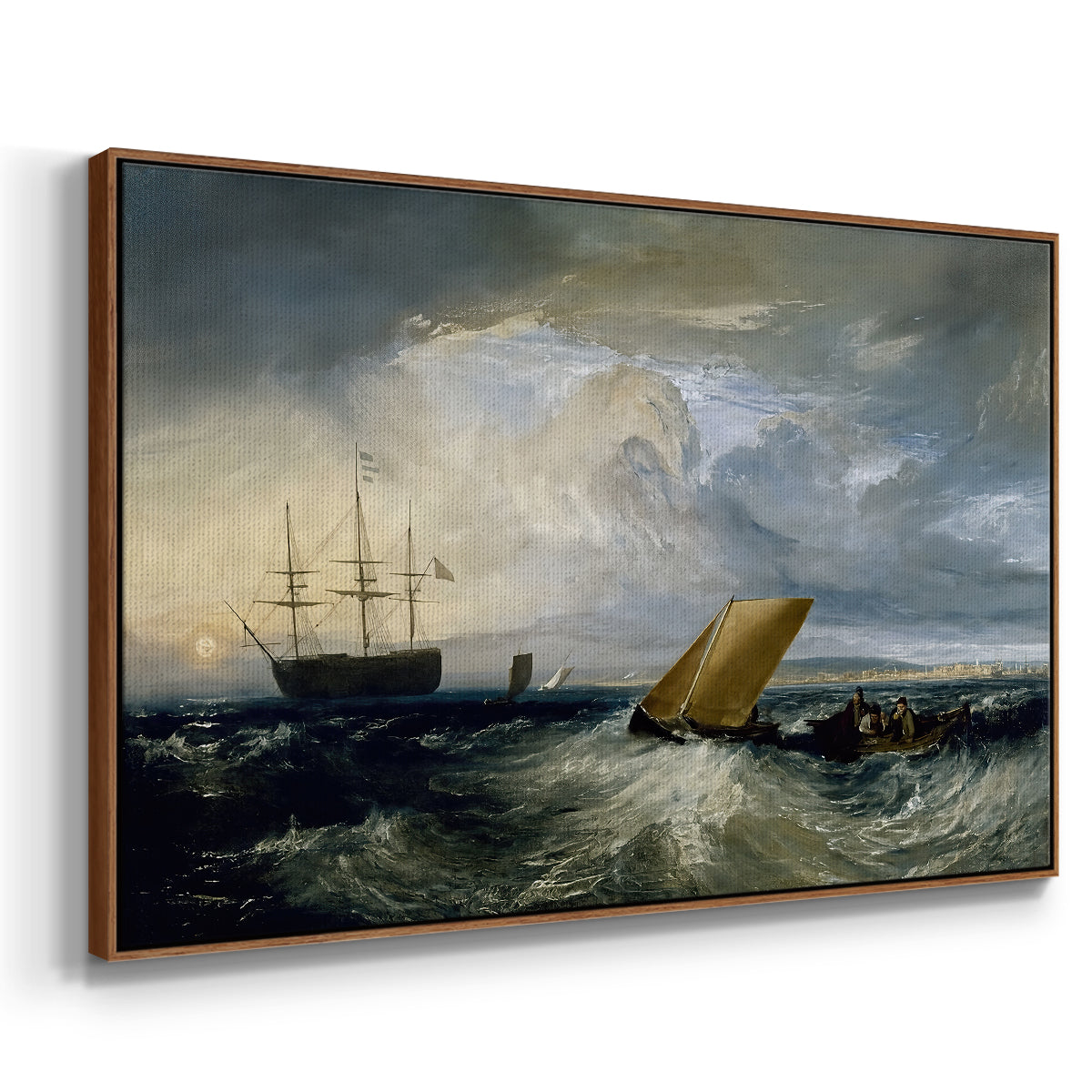 Sheerness as Seen from the Nore, 1808 - Floater Framed Canvas Print