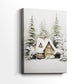 Frostlit Cottage at Dusk - Canvas Art Print