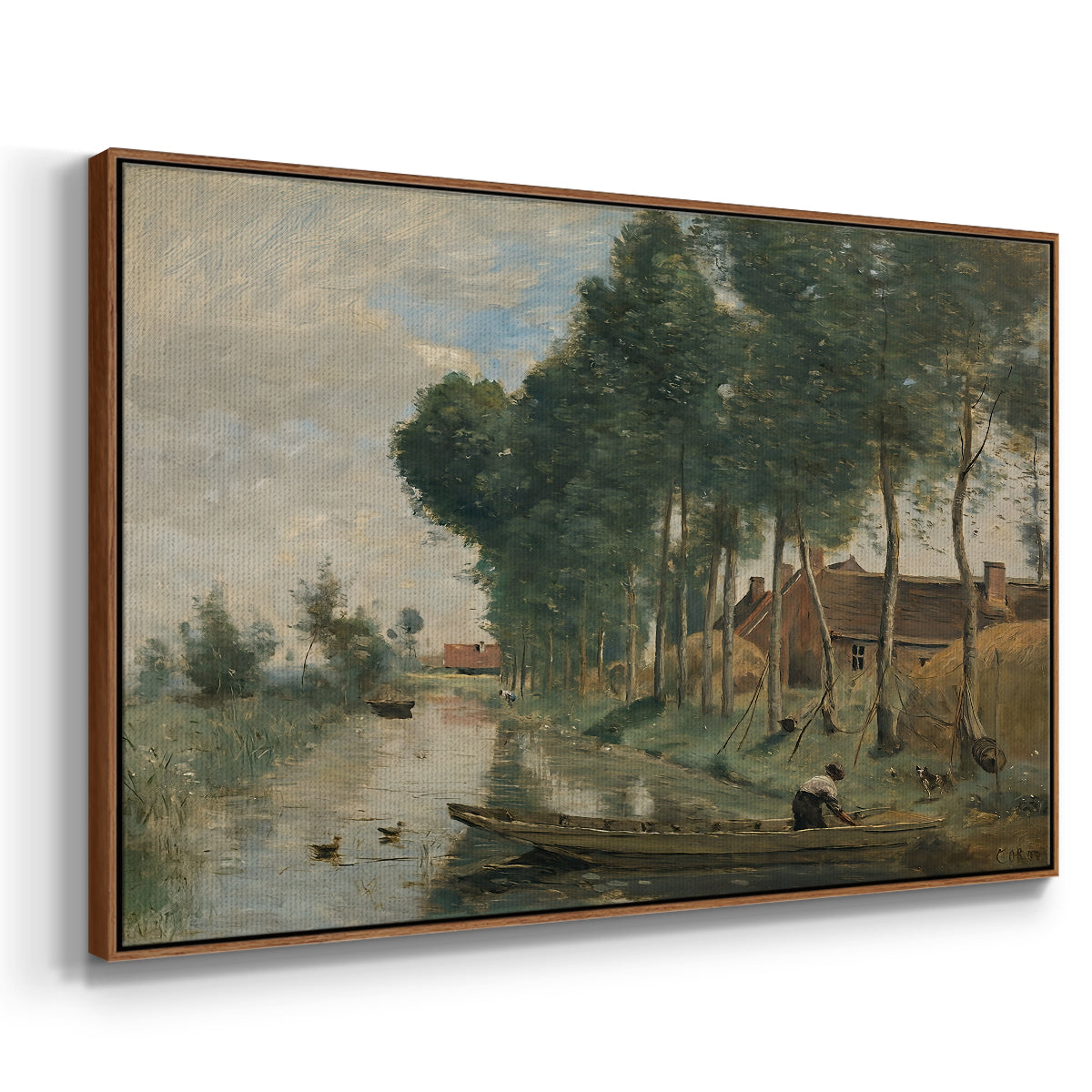 Landscape at Arleux-du-Nord, c. 1871-1874 - Floater Framed Canvas Print