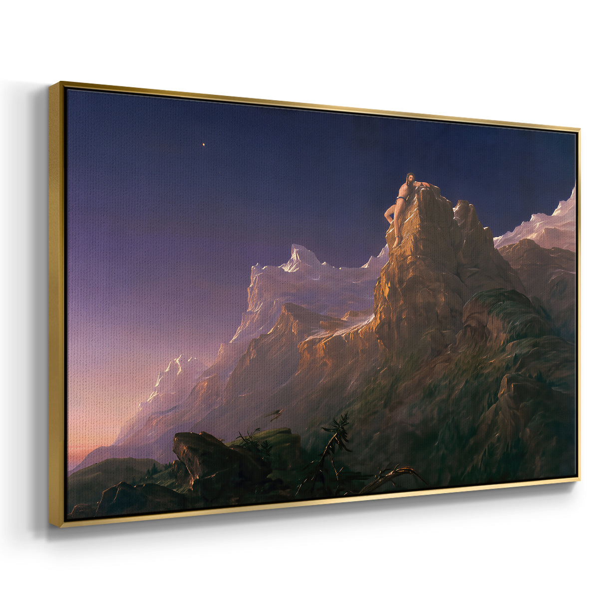 Prometheus Bound, 1847 - Floater Framed Canvas Print