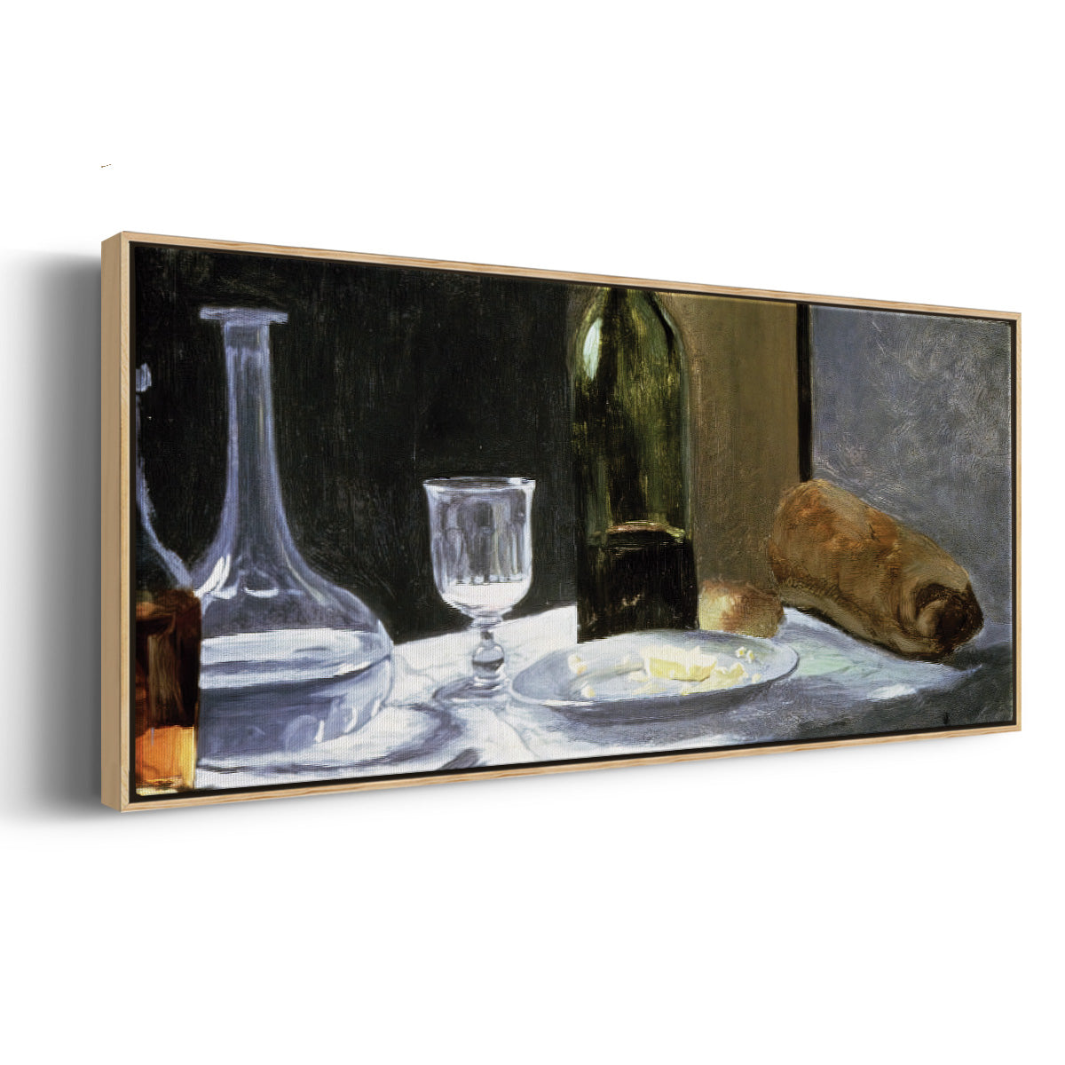 Still Life with Bottles, 1862 - Floater Framed Canvas Print