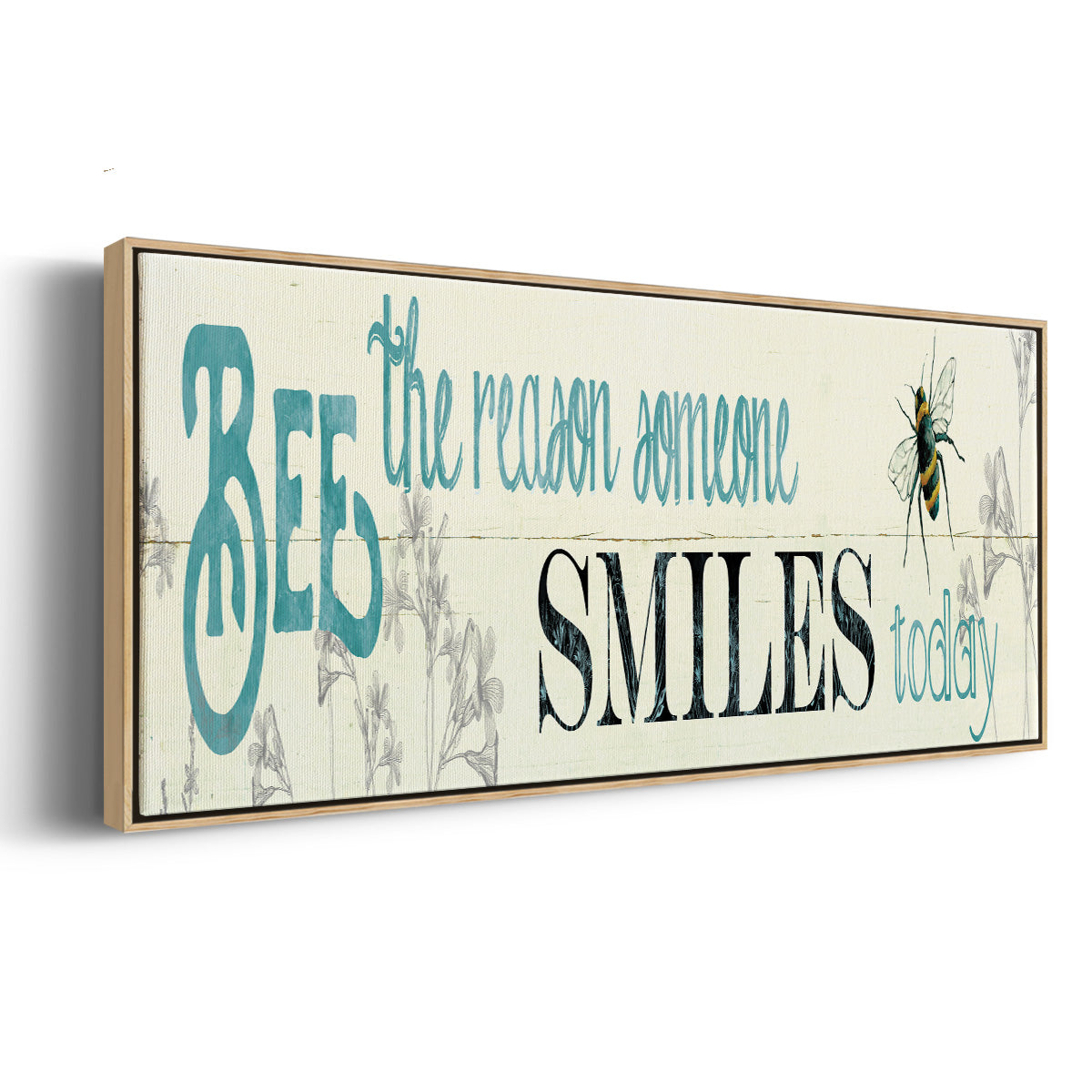 Bee The Reason - Floater Framed Canvas Print