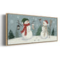 Snowmen VI - Floater Framed Canvas Print