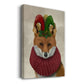 Christmas Foxy Christmas Fool - Gallery Wrapped Canvas