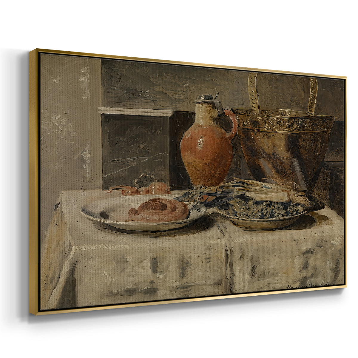 Still Life with Jar, c. 1881-1885 - Floater Framed Canvas Print
