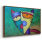 Celestial Cat - Floater Framed Canvas Print