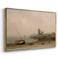 The Stranded Boat, 1863 - Floater Framed Canvas Print